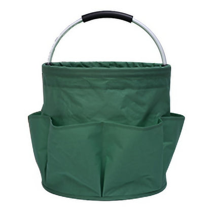 Geanta Cos pentru Scule de 17L, Klevo, Buzunare Exterioare, Cos de Picnic Portabil, Cos pentru Plaja, Cos pentru Curatenie, din Material Oxford 600 D, 28 x 28 x 28 cm, Verde
