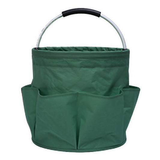 Geanta Cos pentru Scule de 17L, Klevo, Buzunare Exterioare, Cos de Picnic Portabil, Cos pentru Plaja, Cos pentru Curatenie, din Material Oxford 600 D, 28 x 28 x 28 cm, Verde