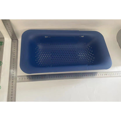 Cos pentru Scurgere Chiuveta de Bucatarie, Klevo, Plastic, Telescopic, 36x20x5 cm, Albastru