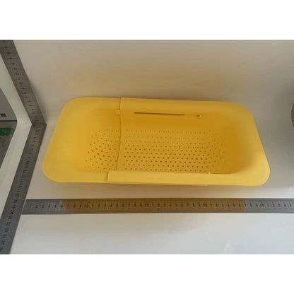 Cos pentru Scurgere Chiuveta de Bucatarie, Klevo, Plastic, Telescopic, 36x20x5 cm, Galben