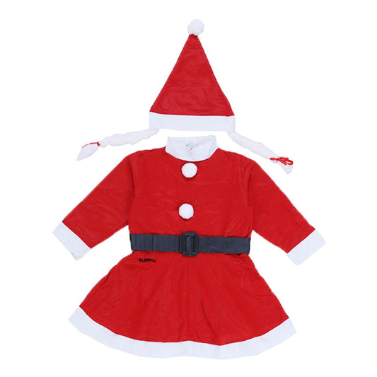 Costum Craciunita Klevo® Fata, 1-3 ani, 3 piese, Polar