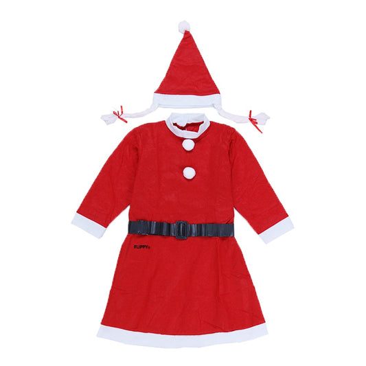 Costum Craciunita Klevo® Fata, 10-12 ani, 3 piese, Polar