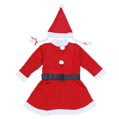 Costum Craciunita Klevo® Fata, 4-6 ani, 3 piese, Polar