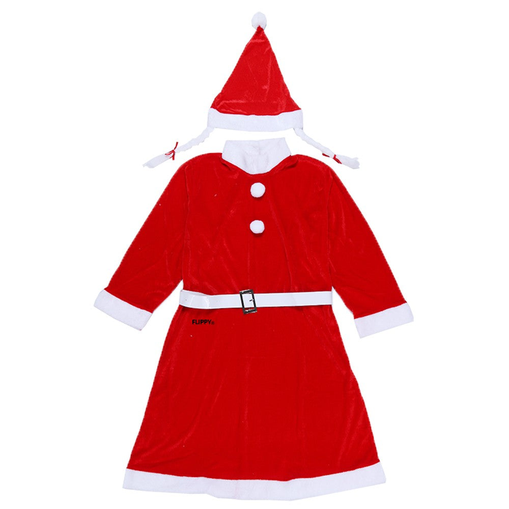 Costum Craciunita Klevo® Femeie, Adult, 3 piese, Catifea