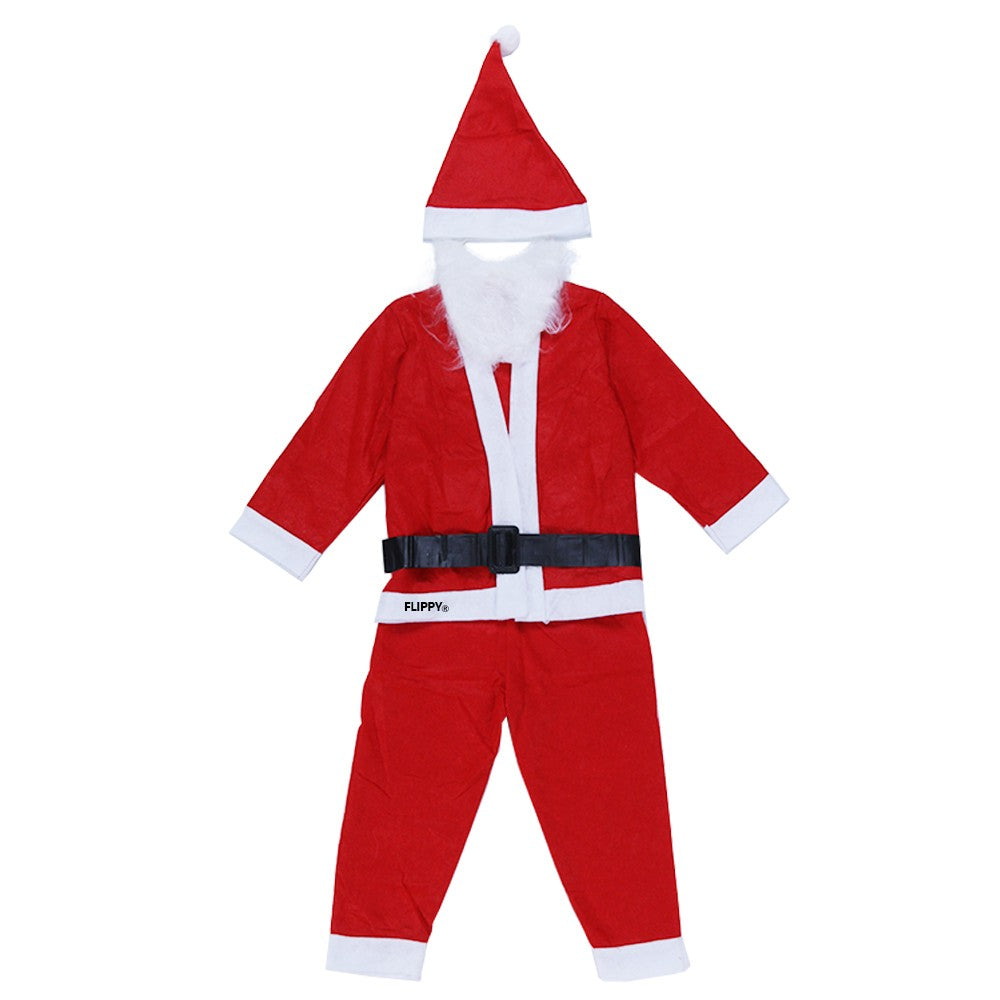 Costum Mos Craciun Klevo® Baiat, 1-3 ani, 5 piese, Polar