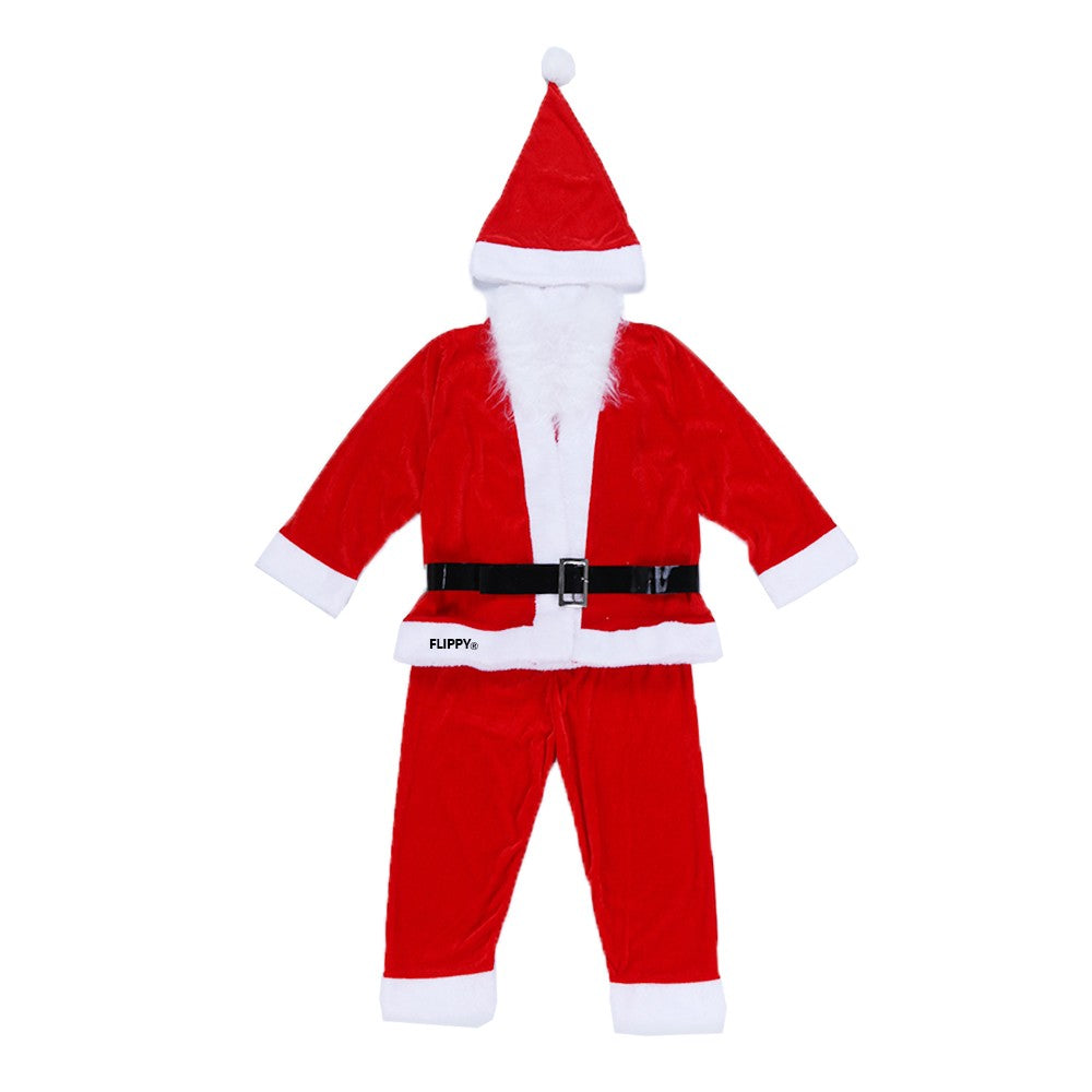Costum Mos Craciun Klevo® Baiat, 4-6 ani, 5 piese, Catifea