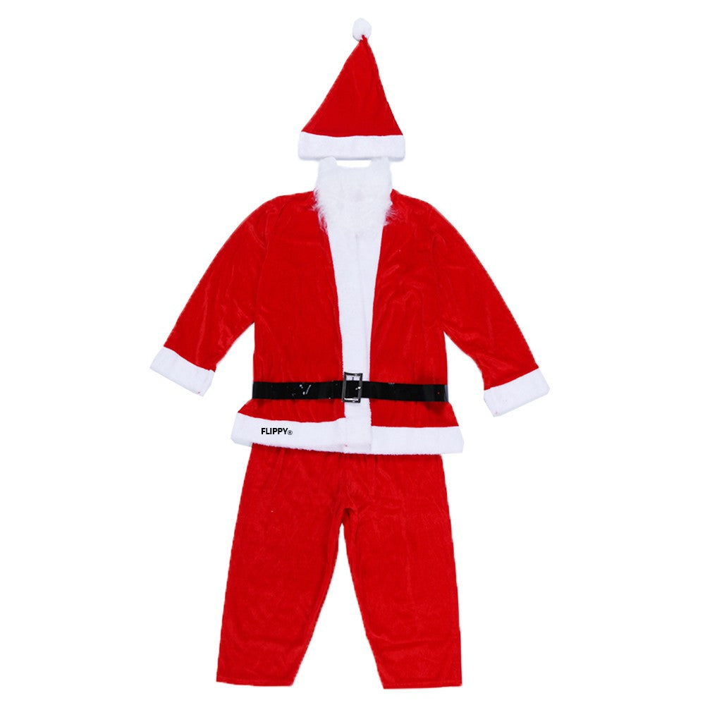 Costum Mos Craciun Klevo® Baiat, 7-9 ani, 5 piese, Catifea