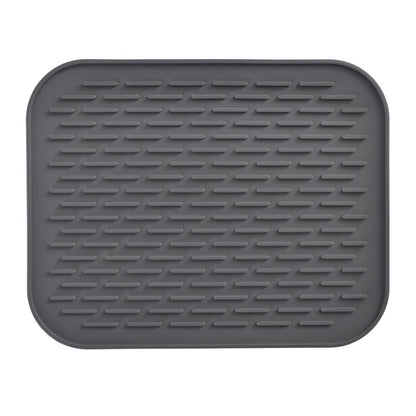 Covoras din Silicon pentru Scurgere Vase, Klevo, Uz Casnic, Rezistent la Temperaturi Ridicate, Izolator, 30x24 cm, Negru