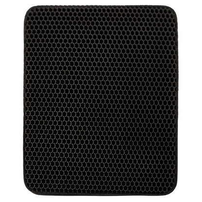 Covoras pentru Litiera, Klevo, Covor cu Doua Fete pentru Pisici, Rezistent la Apa, Colectare Granule de Nisip, Antiderapant, 40x50 cm, Negru