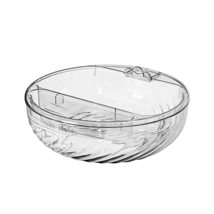 Bol cu Doua Straturi, Klevo, pentru Fructe, Legume, Snacks, cu Strat de Scurgere a Apei, Suport pentru Telefonul Mobil, 22.4x9 cm, Transparent