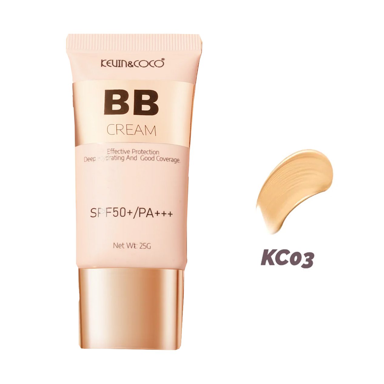 Crema BB Kevin&Coco Radiance-Enhancing, SPF 50+, PA +++, 4.5x1.5x10.8cm, 25 g, Nuanta KC03