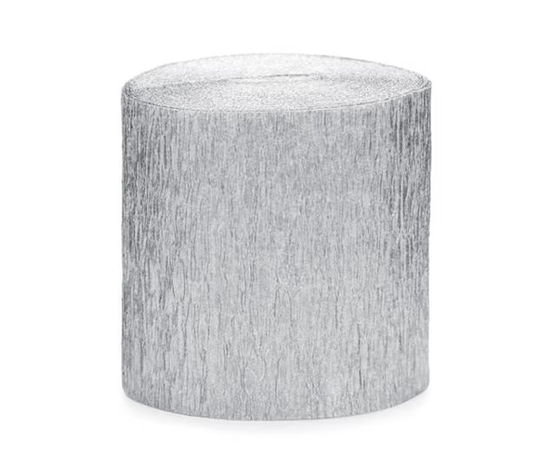 Crep, 5cm/10m, argintiu (1 pachet / 4 buc)