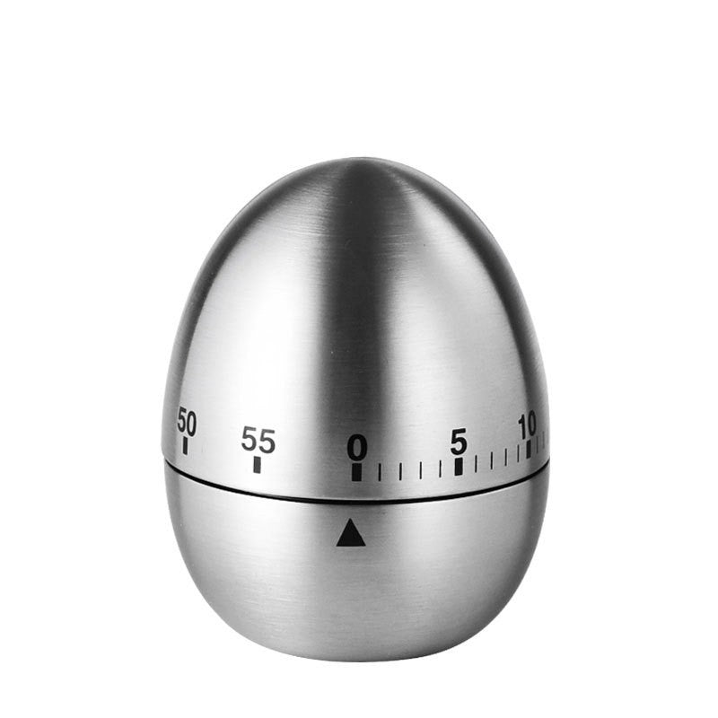 Cronometru de Bucatarie, Klevo, Mecanic, Forma de Ou, din Otel Inoxidabil, 60 min Timer, 8 x 6 cm, Argintiu