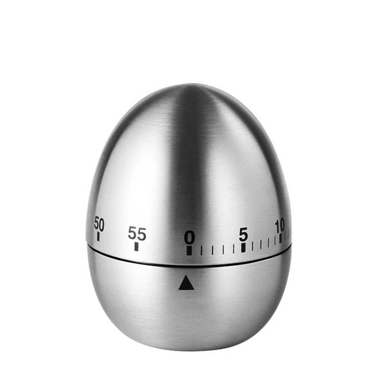 Cronometru de Bucatarie, Klevo, Mecanic, Forma de Ou, din Otel Inoxidabil, 60 min Timer, 8 x 6 cm, Argintiu