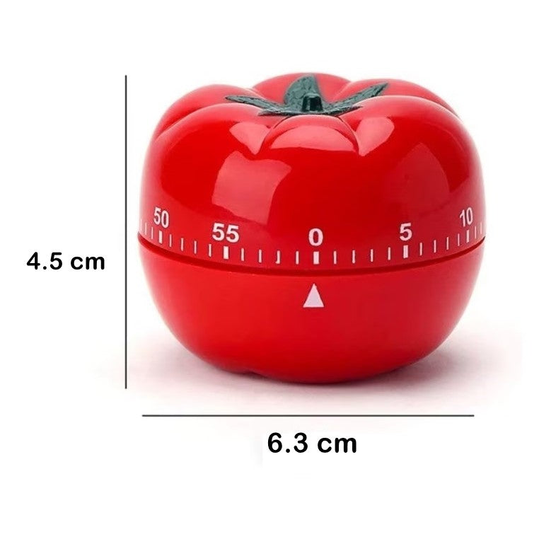 Cronometru mecanic de bucatarie Klevo, forma de rosie, 60 de minute, 6.3 x 4.5 cm, material ABS, rosu