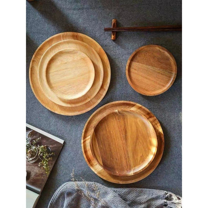 Farfurie din Lemn, Klevo, Rotunda, pentru Alimente sau Decor, 30 x 1.5 cm, Natur