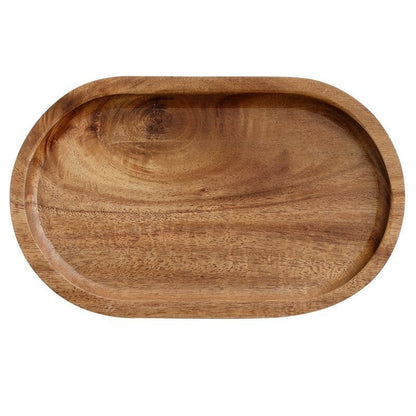 Tava din Lemn, Klevo, Ovala, pentru Alimente sau Decor, 25 x 15 x 1.5 cm, Natur