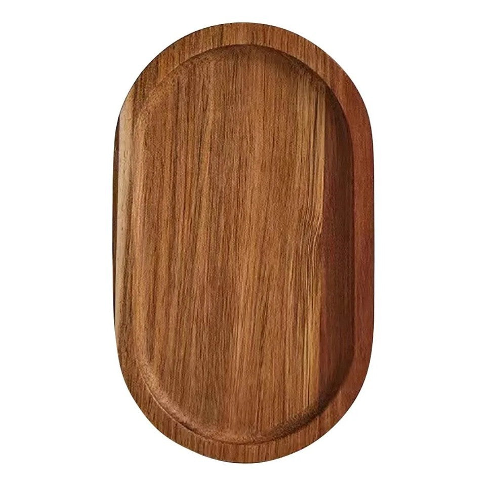 Tava din Lemn, Klevo, Ovala, pentru Alimente sau Decor, 25 x 15 x 1.5 cm, Natur