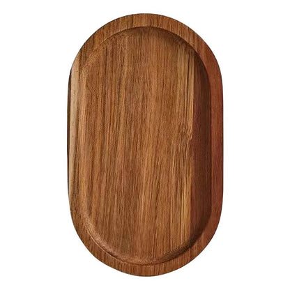 Tava din Lemn, Klevo, Ovala, pentru Alimente sau Decor, 25 x 15 x 1.5 cm, Natur