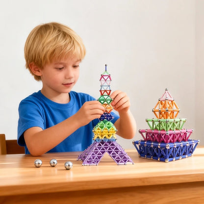 Set 72 Piese Betisoare Magnetice, Klevo, din Plastic/Magnet, +3 Ani, Multicolor
