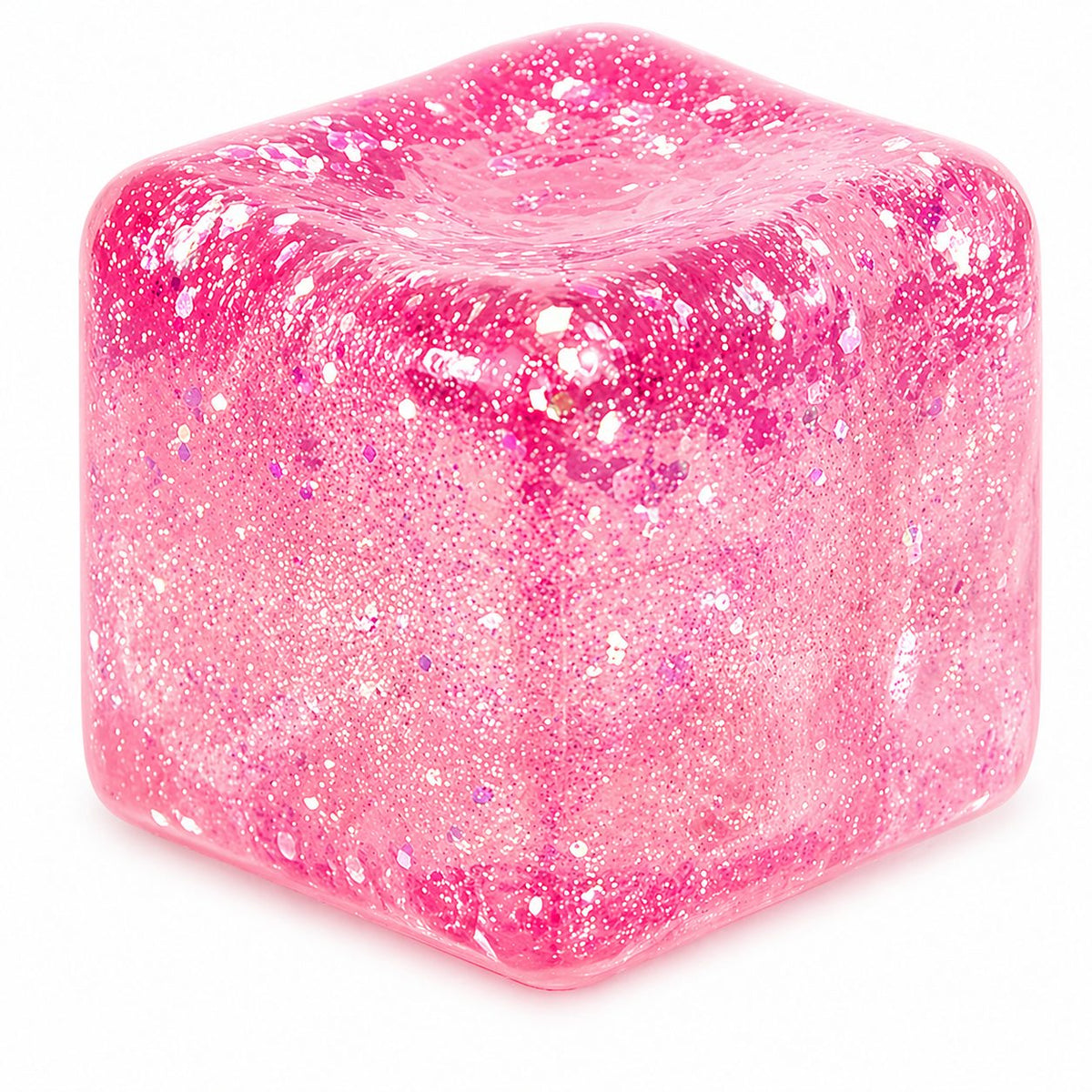 Cub Fidget 3D, Klevo, Model Cub Stele, Jucarie Antistres pentru Copii/Adulti, Comprimabil cu Revenire Lenta, 3x3x3 cm, Roz