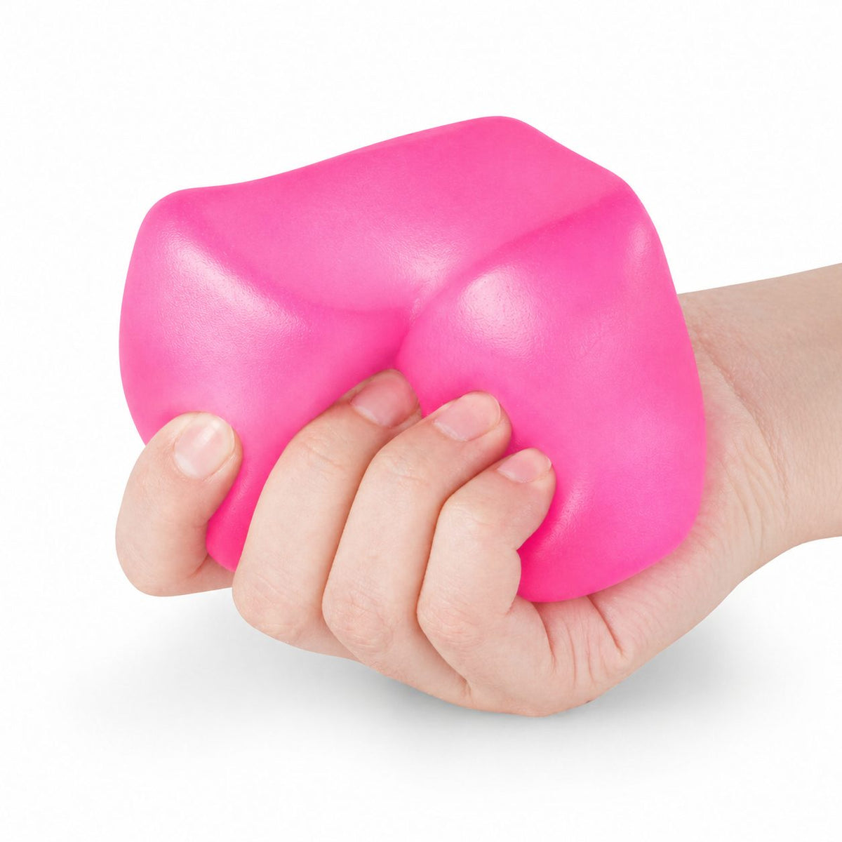 Cub Fidget 3D de Gheata, Klevo, Jucarie Antistres din Maltoza, 70 g, 3.5x3.5x3.5 cm, Comprimabil cu Revenire Lenta, Roz