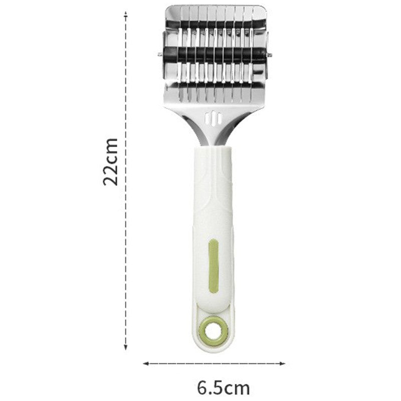 Dispozitiv de taiat Taietei, Klevo, din Plastic cu Inox Razatoare, Curatator de Legume-Fructe, Maner Anti Alunecare, 22 x 6.5 cm Alb