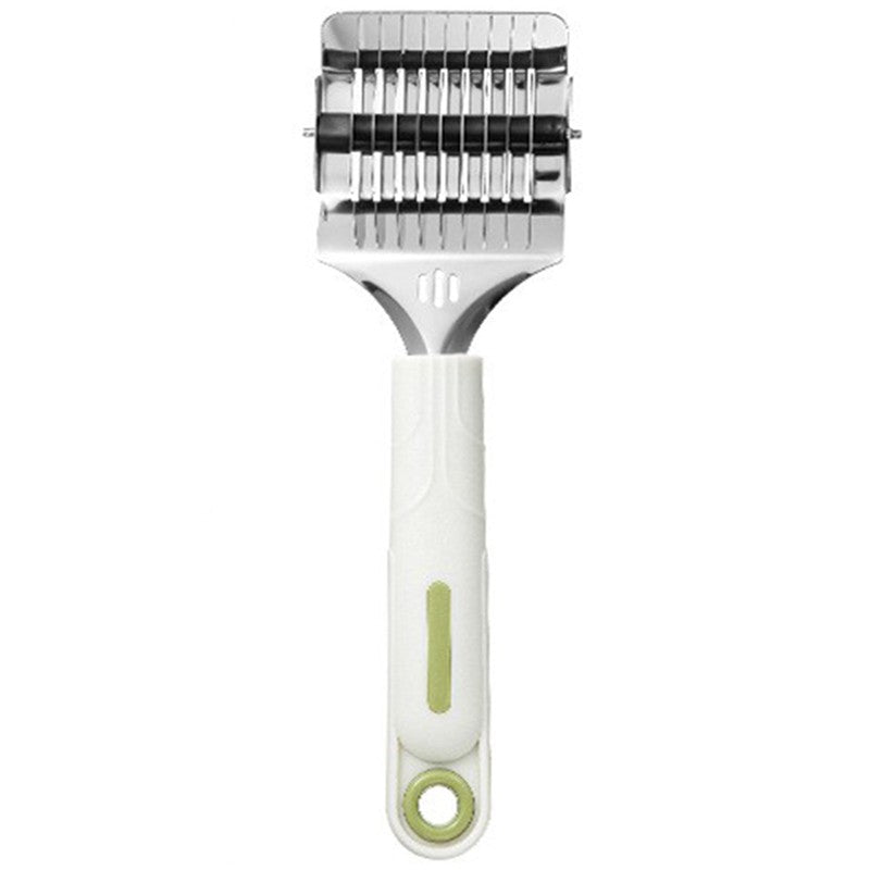 Dispozitiv de taiat Taietei, Klevo, din Plastic cu Inox Razatoare, Curatator de Legume-Fructe, Maner Anti Alunecare, 22 x 6.5 cm Alb