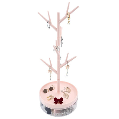 Cutie de Bijuterii, Klevo, Rotativa, cu Suport Tip Ramura, 36.5 x 14 cm, din ABS+PP, Roz