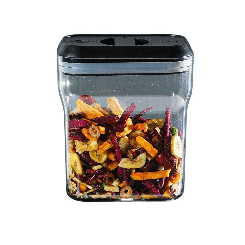 Recipient din Plastic, Klevo, pentru Alimente/Obiecte, Inchidere Ermetica Rotire 90 grade, 2l, 20.5 x 10.5 x 27 cm, Transparent