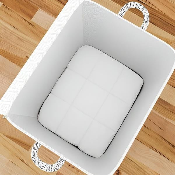 Cutie de Depozitare cu Fermoar, Klevo, Pliabila, Maner Ranforsat, Fermoar Rezistent, pentru Haine, Paturi, Plapumi, Perne, Lenjerii de Pat, Jucarii, 61x50x71 cm, 210 Litri, Gri