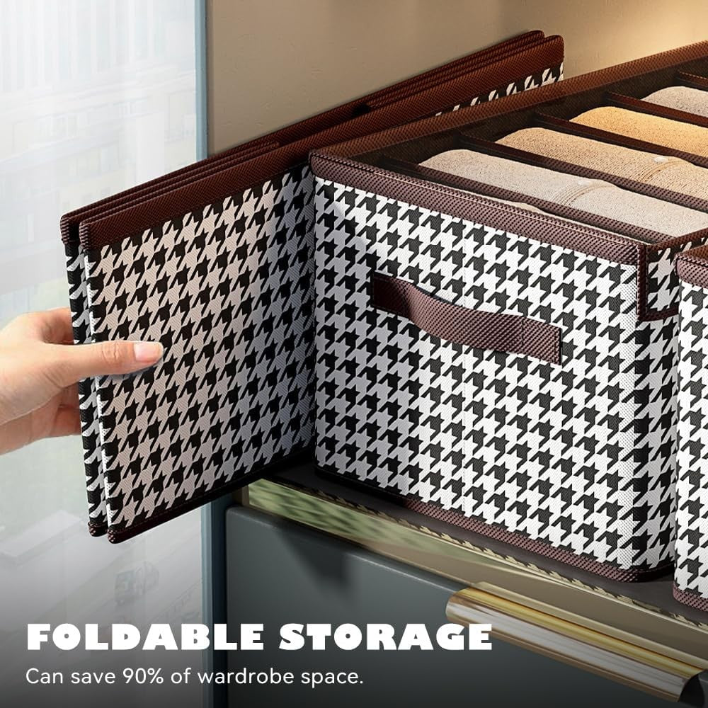 Cutie De Depozitare, Klevo, Pentru Haine, Lenjerie, Sosete Si Sutiene, Material Textil, 9 Compartimente, 44x30x20 cm, Culoare Alb-Negru
