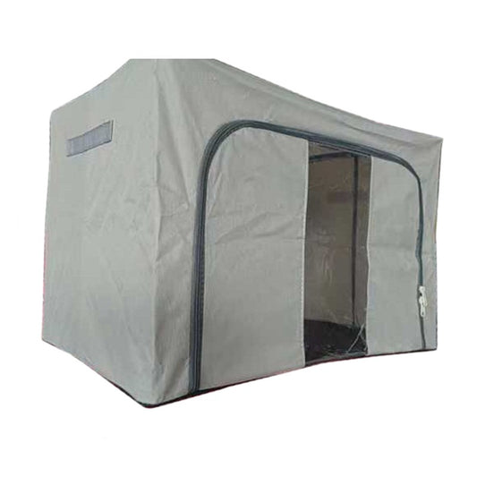Cutie de depozitare Pliabila, Klevo, Cadru Metalic, cu fermoar, 100 L, material Textil, 60 x 42 x 40 cm, suport de baza din plastic stabil, Gri deschis