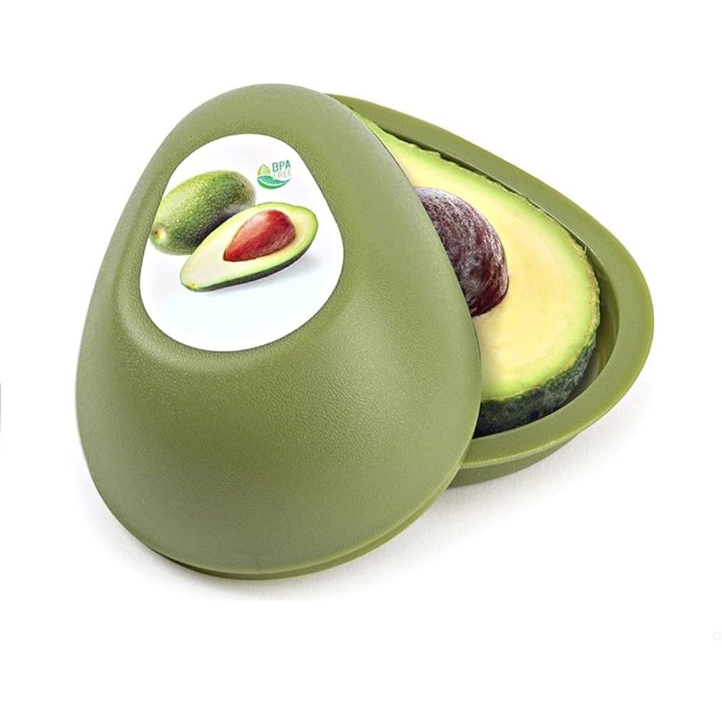 Cutie Alimentara, Klevo, Model Avocado, din Plastic, 12.5 x 12.5 x 5.4 cm, 500 ml, Verde Inchis