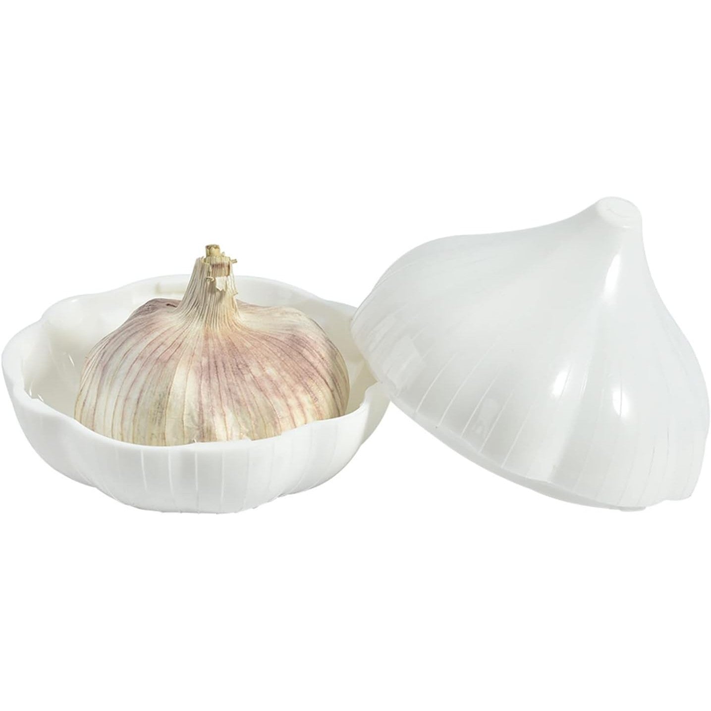 Cutie Alimentara, Klevo, Model Usturoi, din Plastic, 9 x 9 x 9 cm, 350 ml, Alb