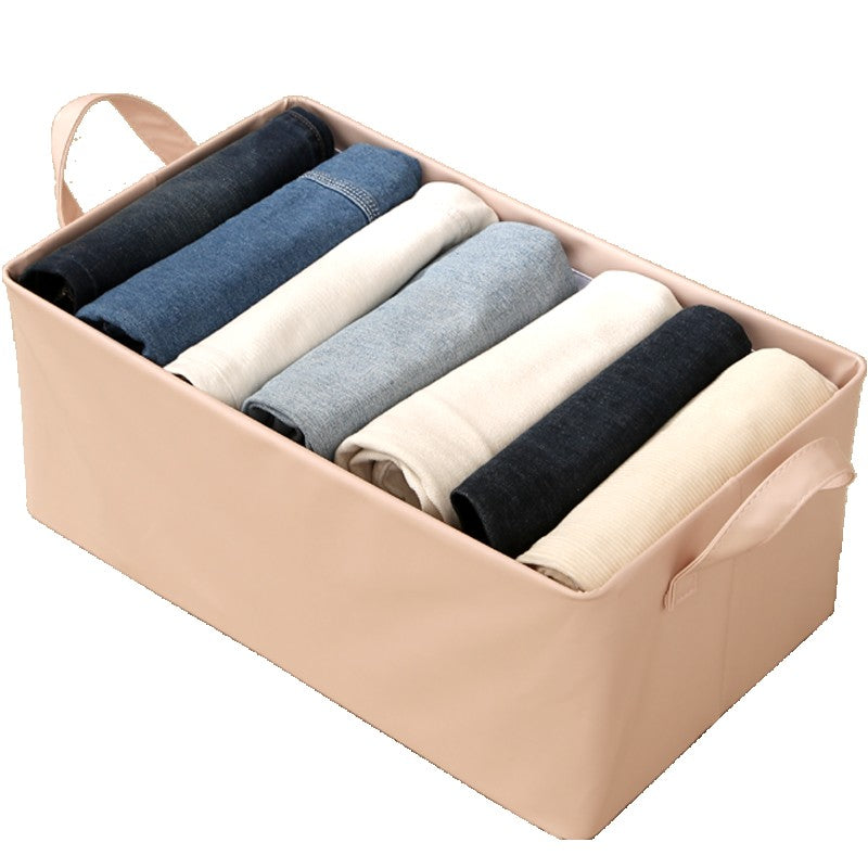 Cutie de Depozitare Tip Cos, Klevo, Material Piele Ecologica, Pliabila, 47x28x20 cm, 26 l, Cadru Metalic, cu Manere, Roz