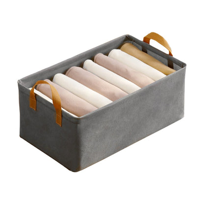 Cutie Depozitare Klevo, pentru Haine, lucruri, din Textil cu Cadru Metalic, Manere Laterale, forma Dreptunghiulara, 47 x 28 x 20 cm, volum 26 L, Gri