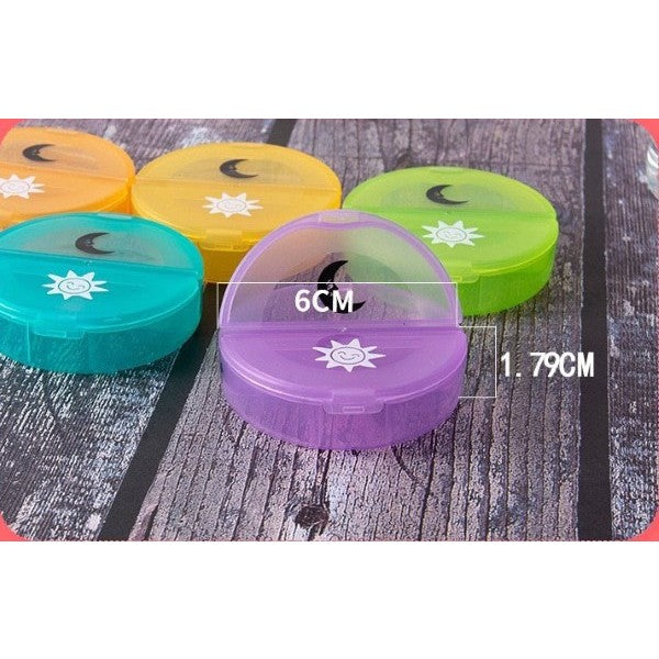 Cutie Depozitare Medicamente, Klevo, 7 Zile, 14 Compartimente, Cutie Suport, Recipiente Detasabile, Portabila, Multicolor, 17.5x11x9.5 cm