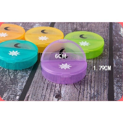 Cutie Depozitare Medicamente, Klevo, 7 Zile, 14 Compartimente, Cutie Suport, Recipiente Detasabile, Portabila, Multicolor, 17.5x11x9.5 cm