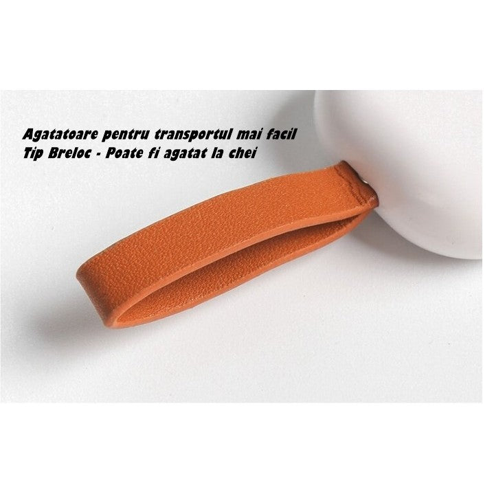 Cutie Depozitare Medicamente, Klevo, Portabila, 3 Compartimente, Tip Breloc, Plastic, Glisanta, Alb, 10.7x3.6x1.6 cm