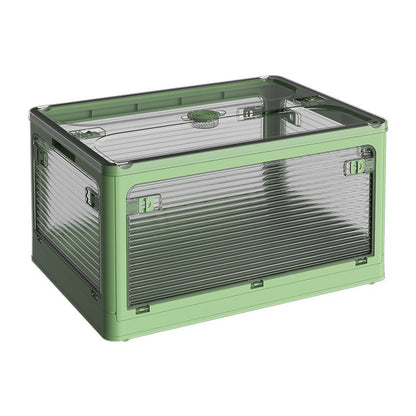Cutie de depozitare pliabila, Klevo, Cu capac, 85 L, Plastic, 60x42x34 cm, Verde