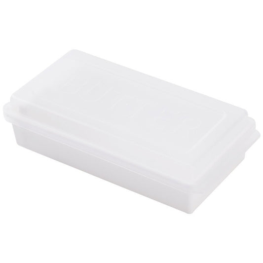 Cutie de Unt, Klevo, cu Capac, Multifunctionala, cu Spatula Portionare, 15.9  x 8.8 x 4.9 cm, Alb