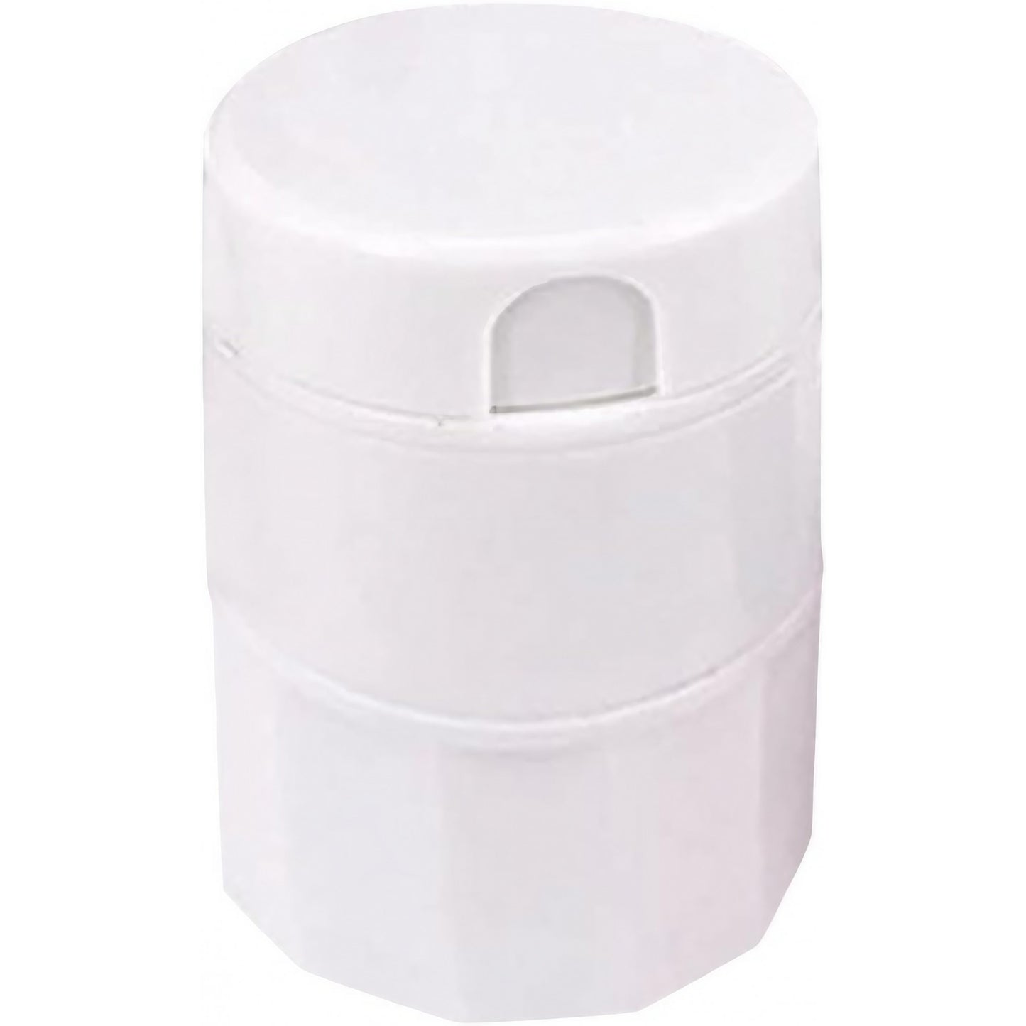 Cutie Pastile Multifunctionala, Klevo, 4 in 1, Pahar Apa, Taiere, Sfaramare, Depozitare, Compact, ABS cu Lama din Inox, Alb, 8.7x6.2x4.1 cm
