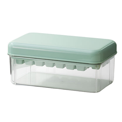 Set Cutie pentru Gheata, Klevo, Uz Casnic, 1 Tavita pentru Cuburi, Capac Etans, Lopata, 23.5x13.3x10 cm, Verde