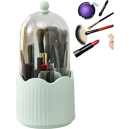 Cutie pentru Depozitarea Pensulelor de Machiaj, Klevo, Rotativa, Plastic, 36 cm x 13 cm, Verde