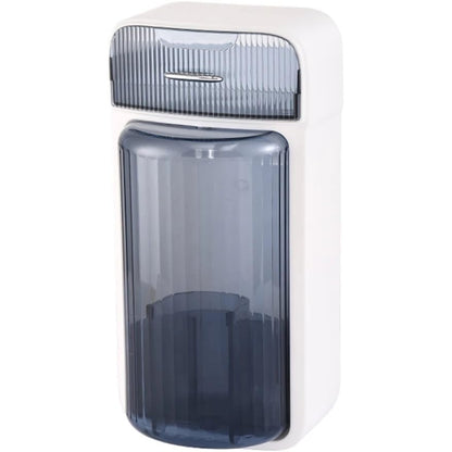 Organizator Baie, Klevo, 4 Compartimente si 1 Sertar, Rotire 360 Grade, din PP+PET, 27.5 x 16 x 11 cm, Albastru