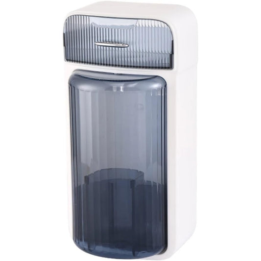 Organizator Baie, Klevo, 4 Compartimente si 1 Sertar, Rotire 360 Grade, din PP+PET, 27.5 x 16 x 11 cm, Albastru
