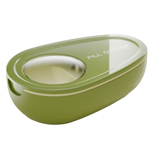 Cutie Taiat Pastile si Depozitare Medicamente, Klevo, Verde, 8x5x2.65 cm, Compacta si Portabila, Ideala Pentru Calatorii