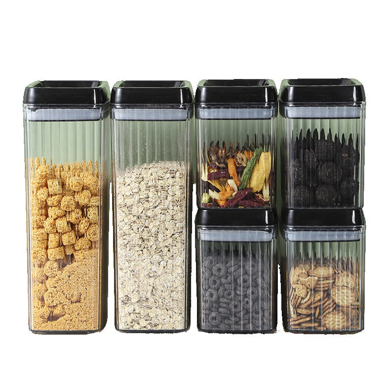 Set 6 Recipiente din Plastic, Klevo, pentru Alimente/Obiecte, Inchidere Ermetica, Textura Ondulata, 4 x 1.5l, 2 x 3.3l, Transparent