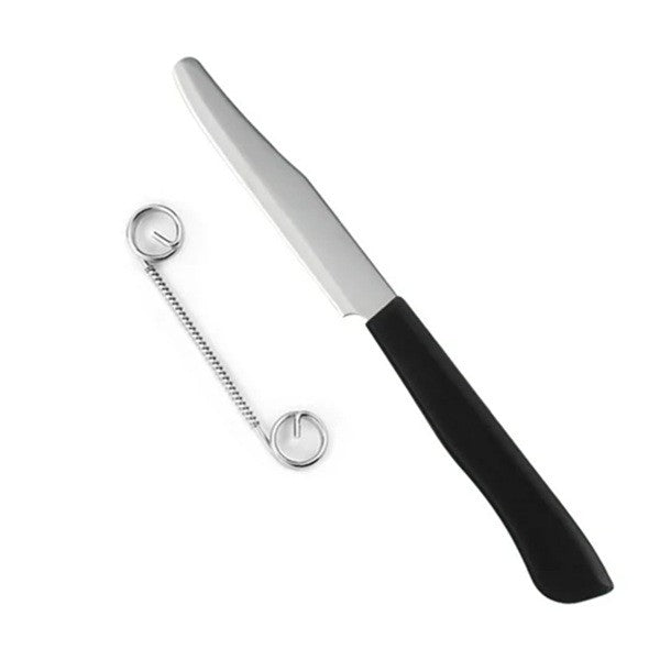 Cutit 2in1, Klevo, Feliere/Curatare, Grosime Feliere Reglabila, 22 cm, din Otel Inoxidabil, Negru